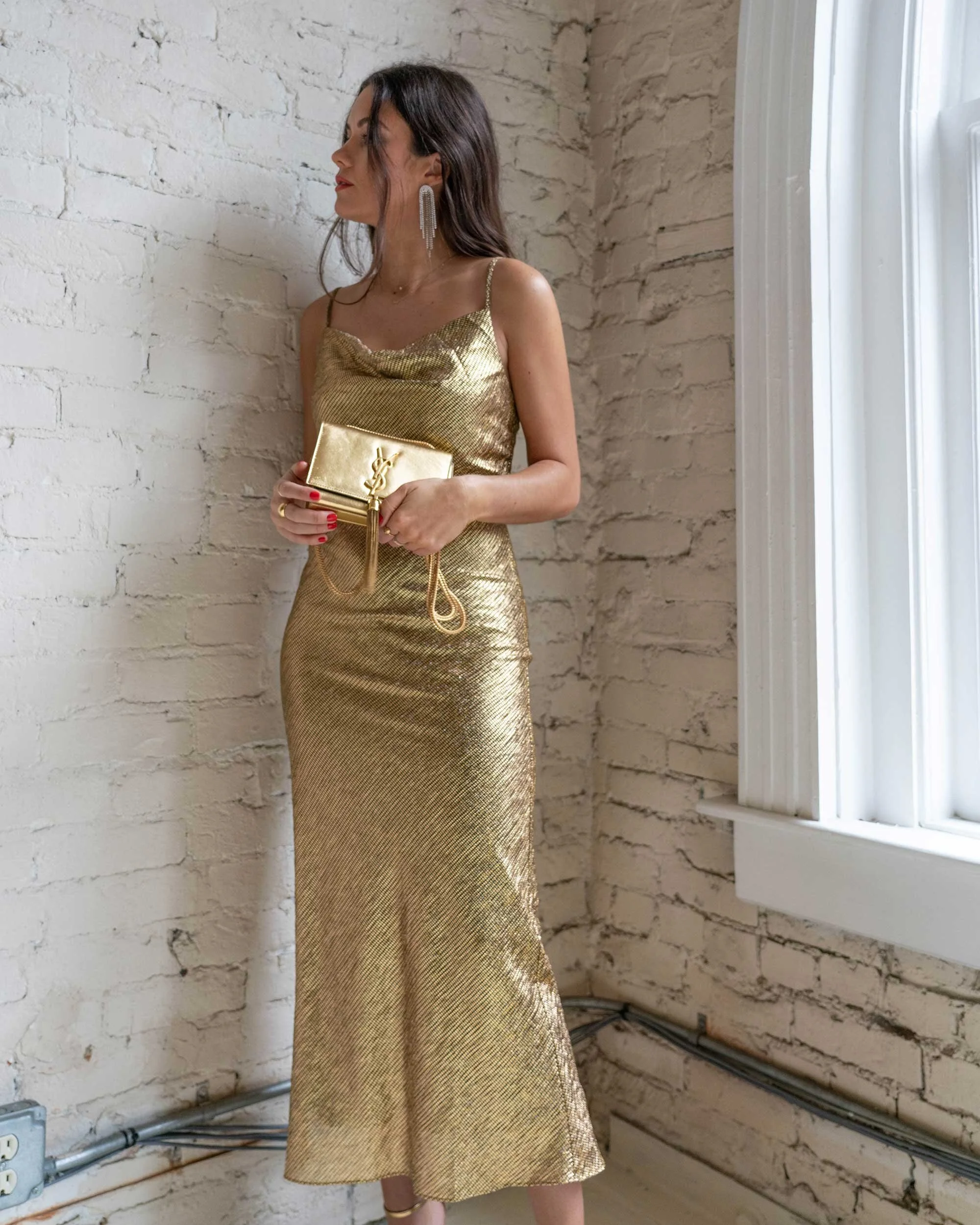 Gold midi hot sale